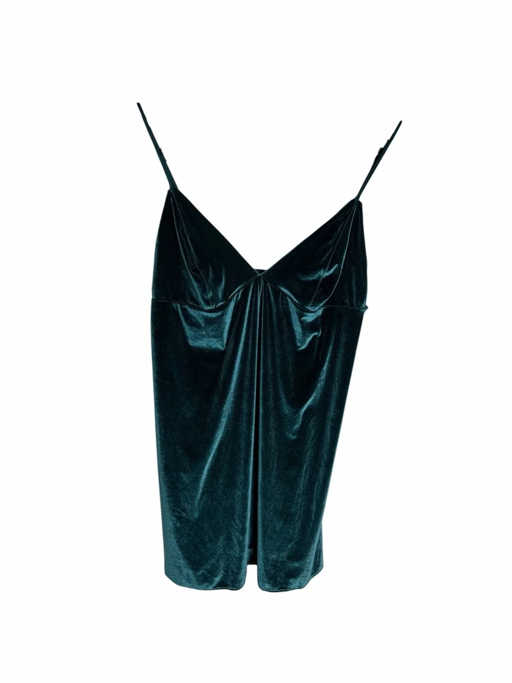 Victoria’s Secret 2023 green velvet v neck mini nightgown size XL